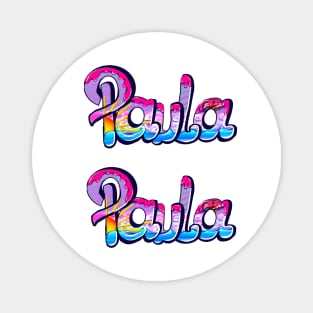 Paula girls first name in pink 2 personalised personalized customized name Paula Magnet